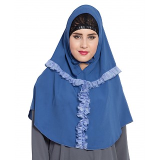 Designer Instant Hijab- True Blue